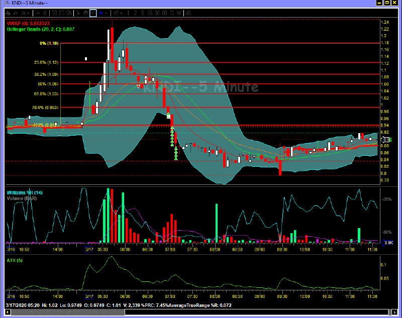 Example pre-market trade showing the move completed before the open